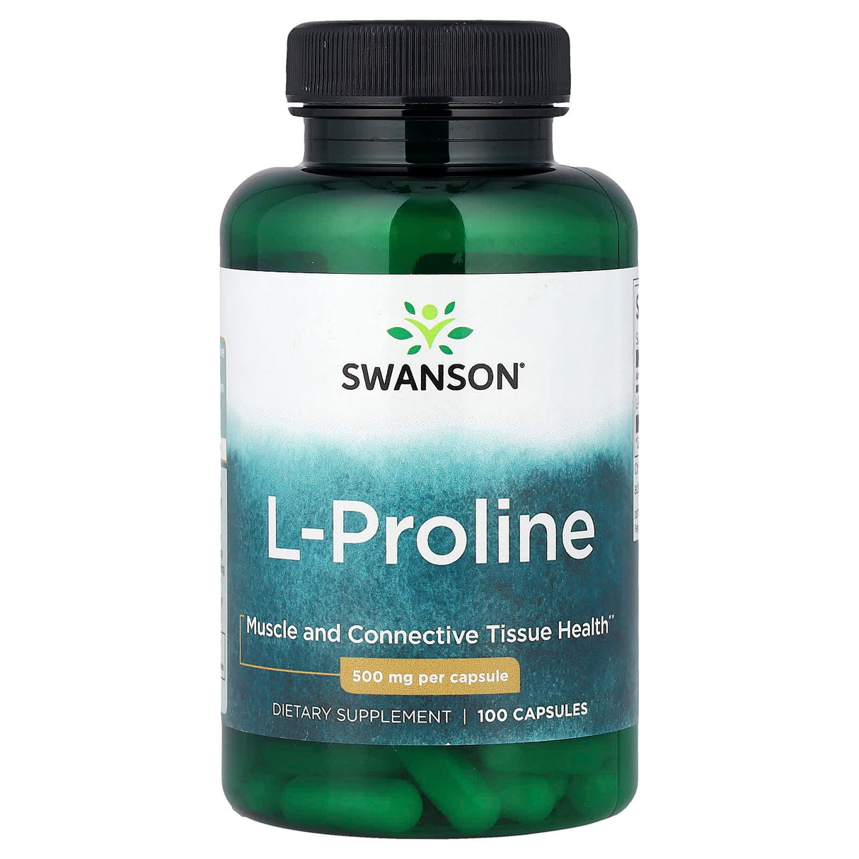 L-Proline (Prolina), 500 mg, Swanson, 100 capsule SW1028