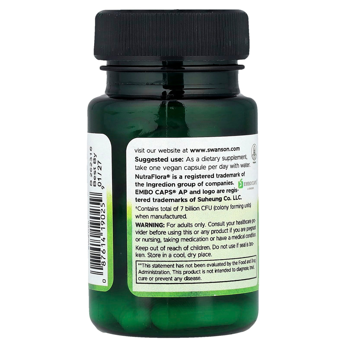 Lactobacillus Reuteri Plus, Swanson, 30 capsule SWA025