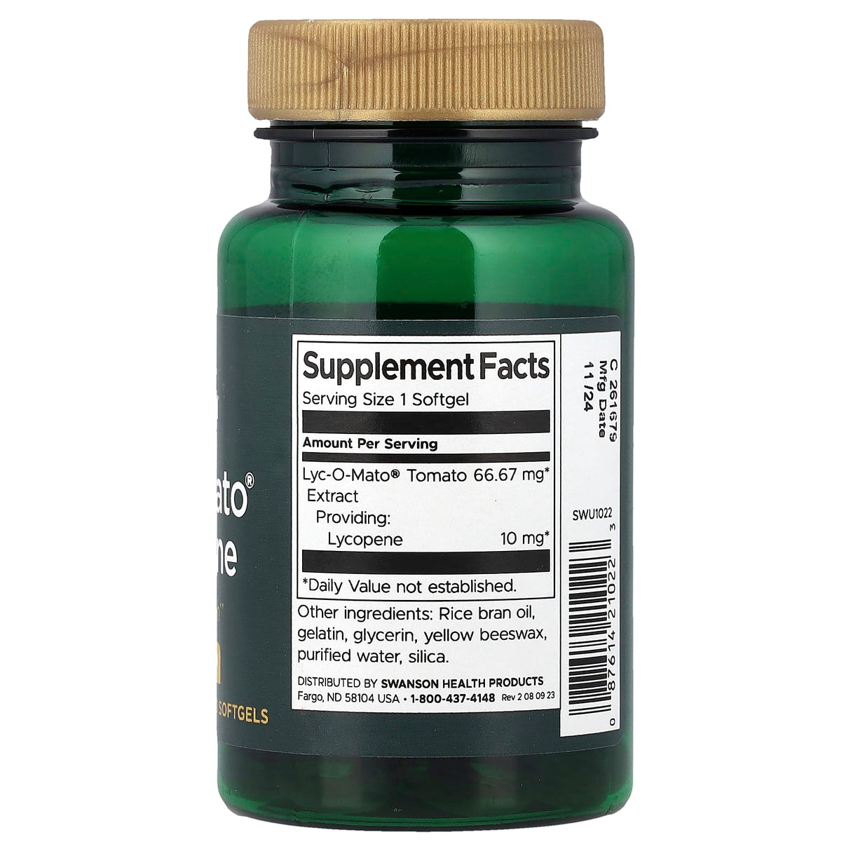 Lyc-O-Mato Lycopene, 10 mg, Swanson, 60 softgels SWU1022