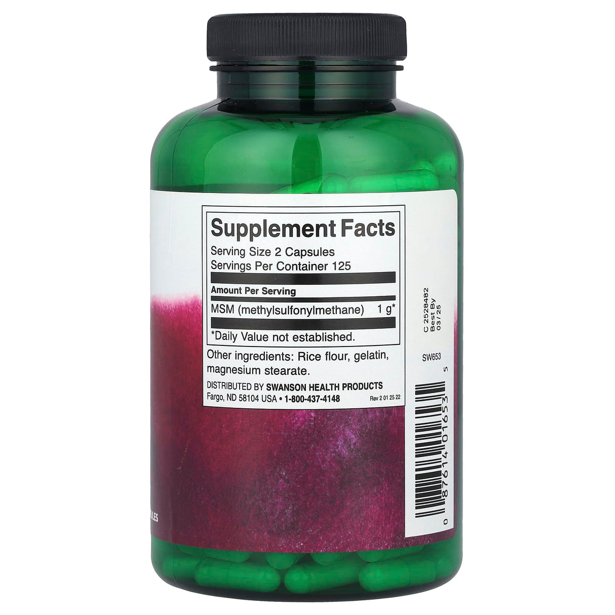 MSM (Sanatatea Articulatiilor), 500 mg, Swanson, 250 capsule SW653