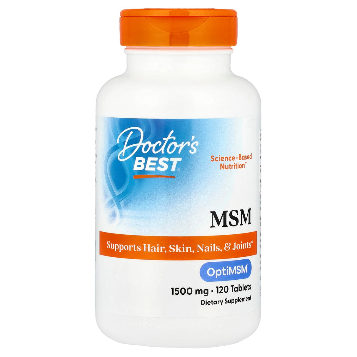 MSM with OptiMSM, 1500mg, Doctor's Best, 120 tablete