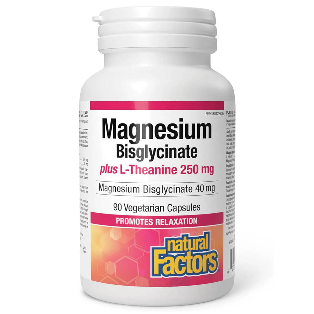 Magnesium Bisglycinate Plus L-Theanine, Natural Factors, 90 capsule