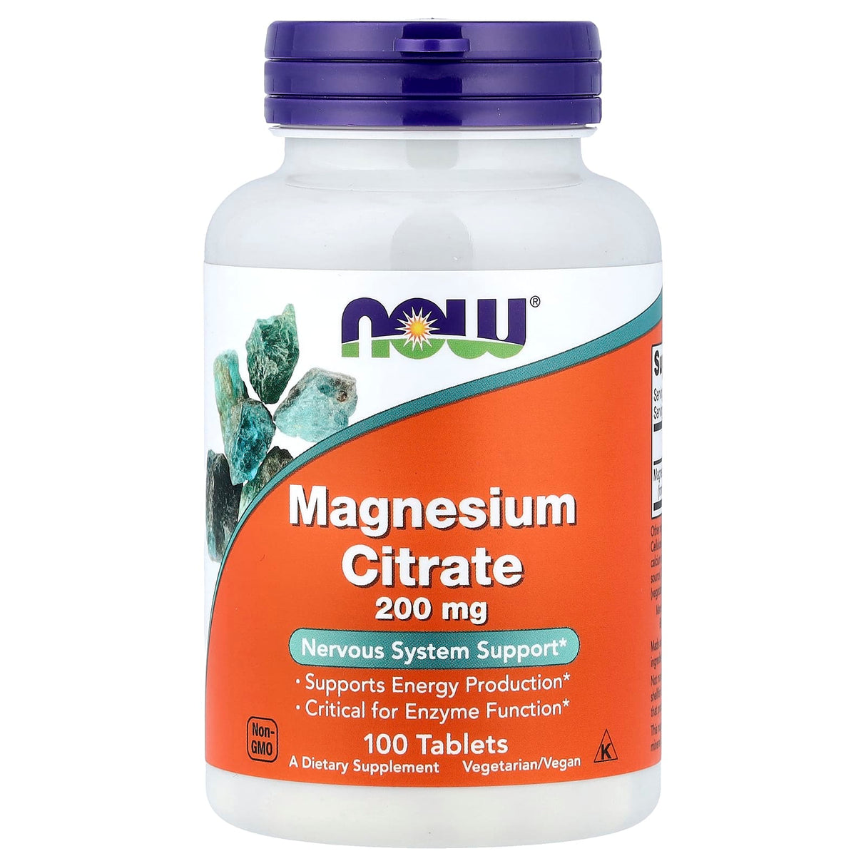 Magnesium Citrate 200 mg, Now Foods, 100 tablete