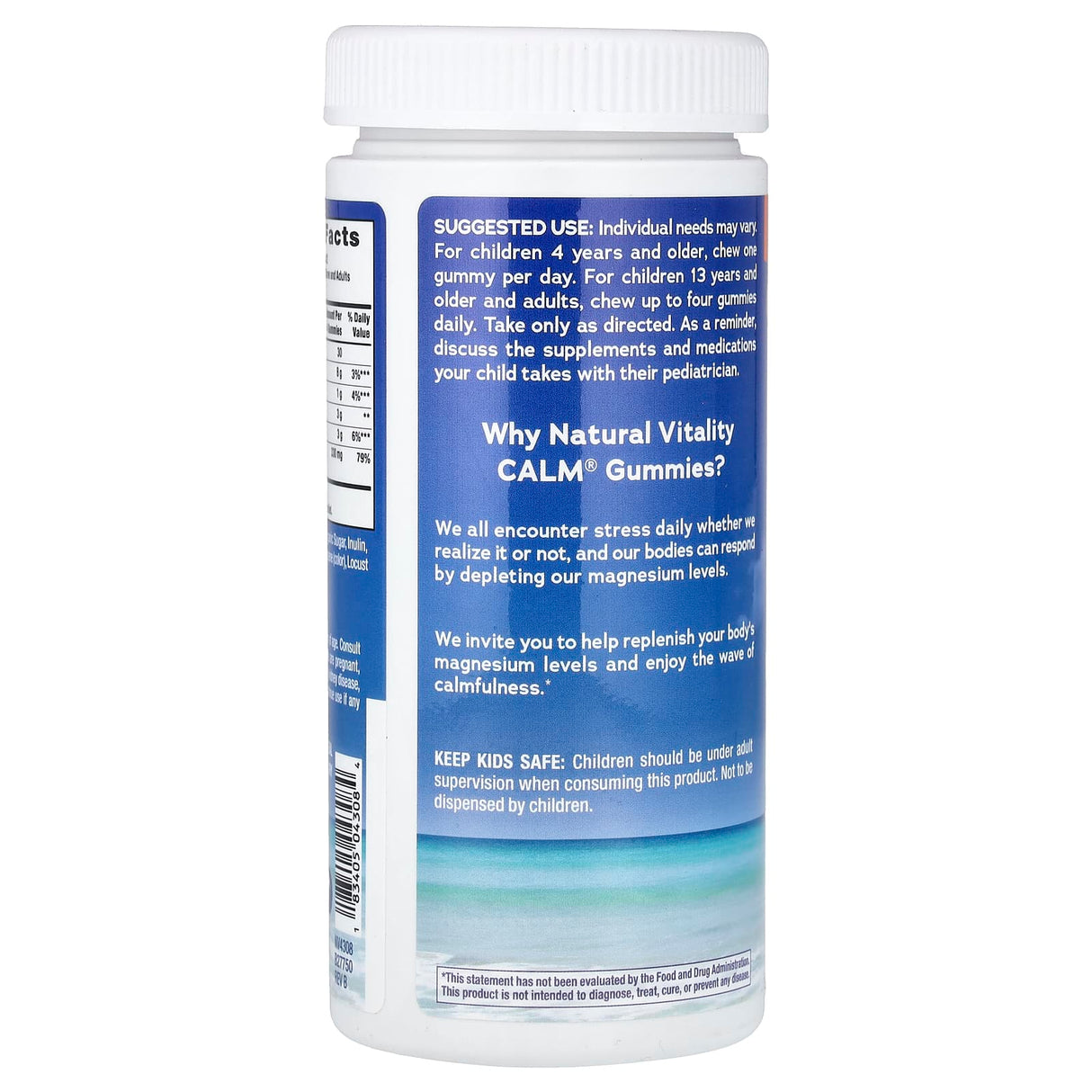 Magnesium Gummies, Natural Vitality CALM, 120 Gummies