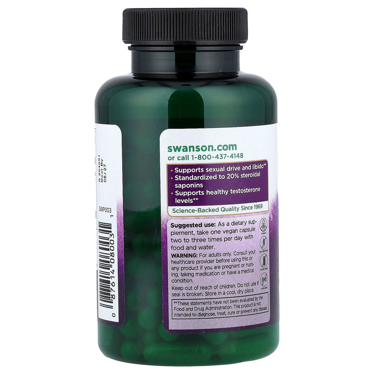 Mega Tribulus Extract, 250 mg, Swanson, 120 capsule SWP003