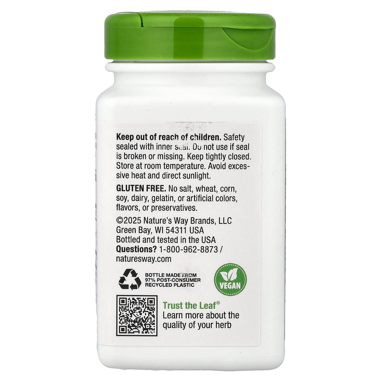 Melissa, Lemon Balm Leaf, 500 mg, Nature's Way, 100 Vegan Capsules