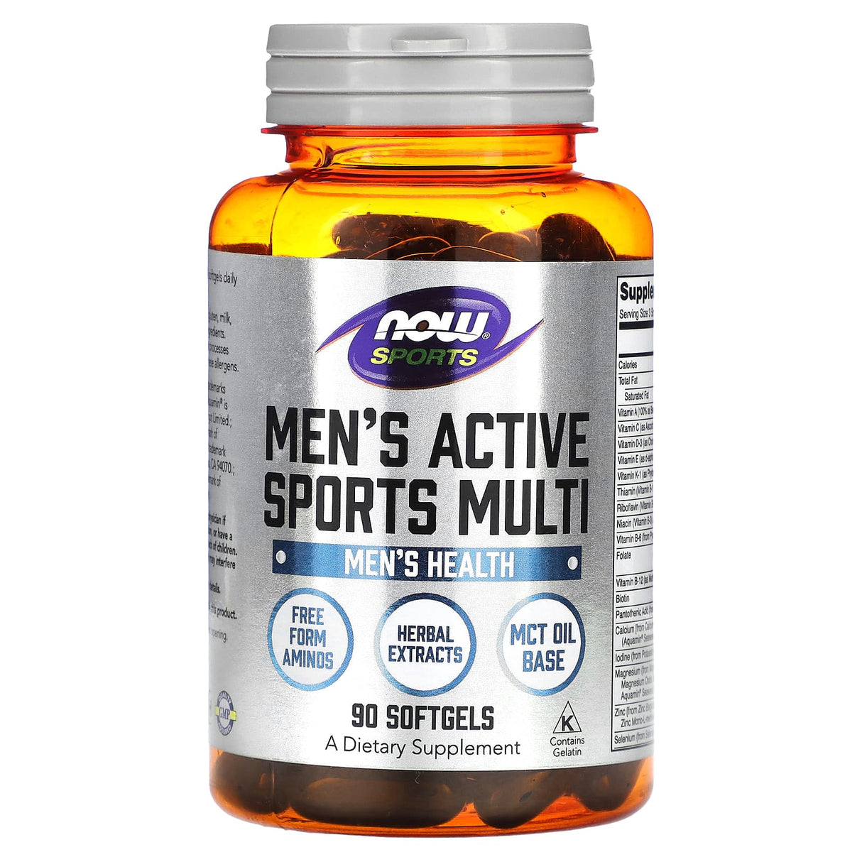 Men's Active Sports Multi Vitamin, Now Foods, 90 softgels