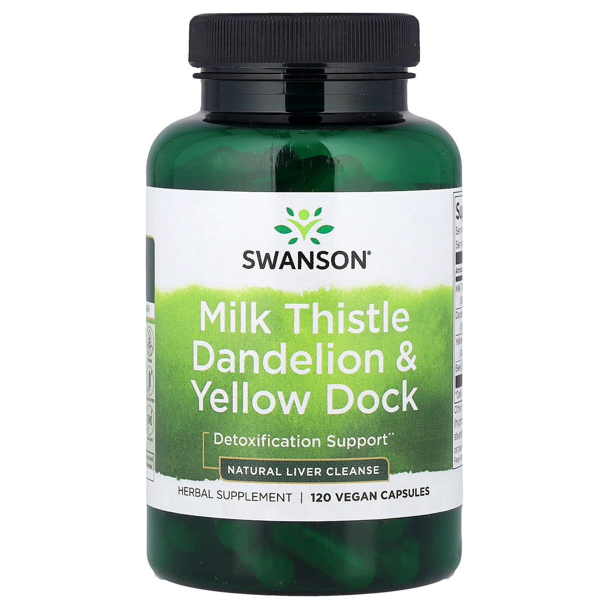 Milk Thistle Dandelion & Yellow Dock, Swanson, 120 Capsule SW1707