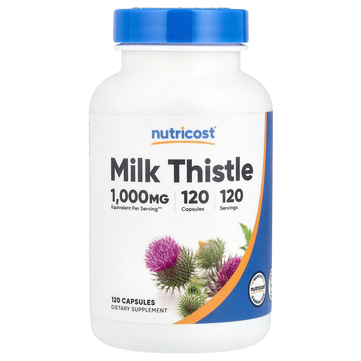 Milk Thistle Silymarin Extract (Armurariu), 1,000 mg, Nutricost, 120 Capsule