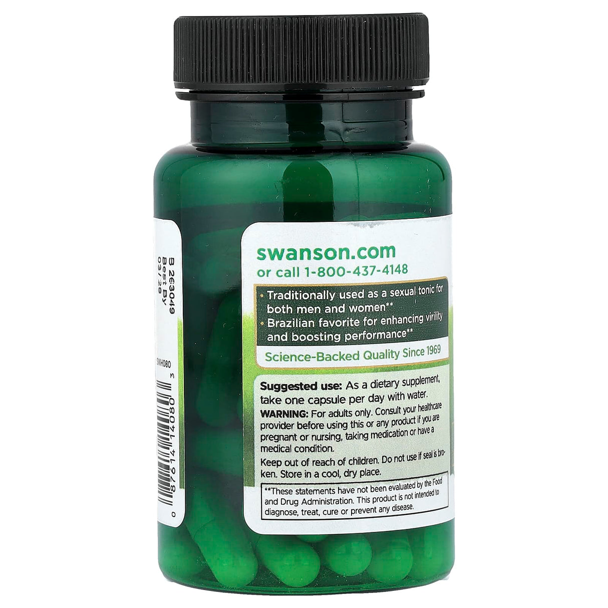 Muira Puama Extract, 250 mg, Swanson, 60 capsule SWH080