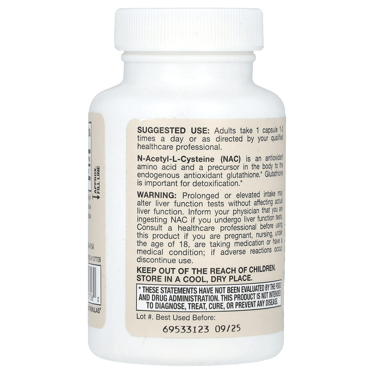 N-A-C (N-Acetyl Cysteine), 500 mg, Jarrow Formulas, 60 capsule