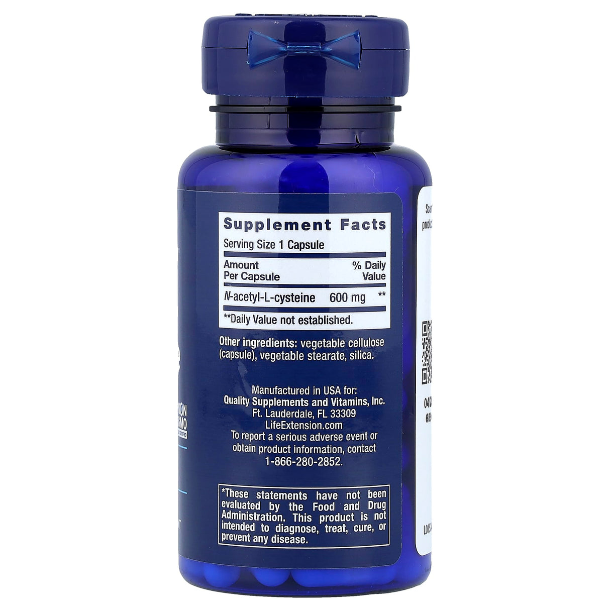 N-Acetyl L-Cysteine (NAC), 600 mg, Life Extension, 60 capsule