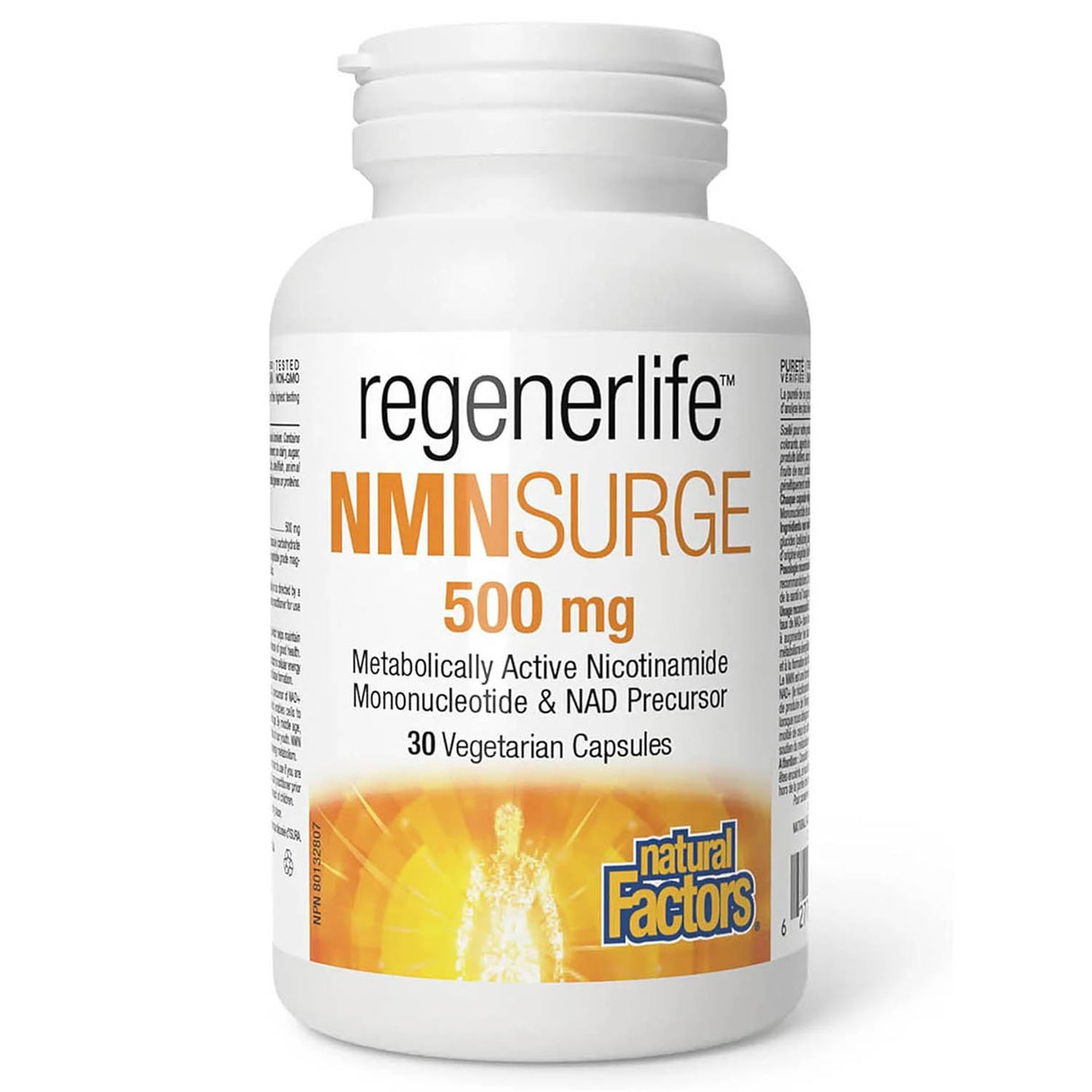 NMN Surge NAD+ Boost 500 mg, RegenerLife, Natural Factors, 30 capsule