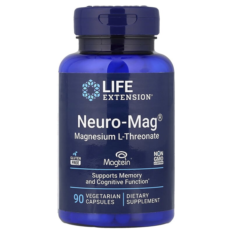 Neuro-Mag, Magnesium L-Threonate, Life Extension, 90 capsule