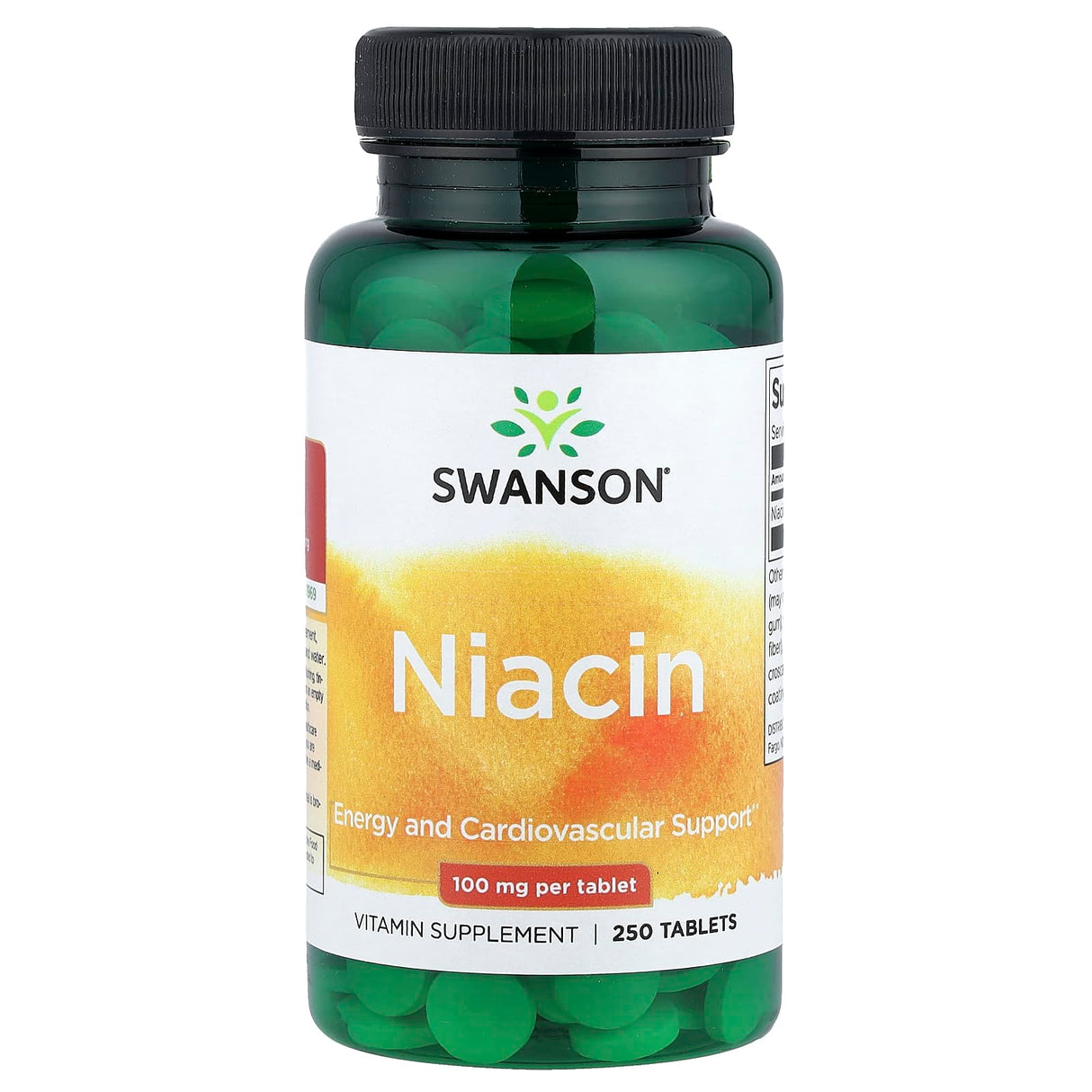 Niacin (Vitamina B-3), 100 mg, Swanson, 250 tablete SW043