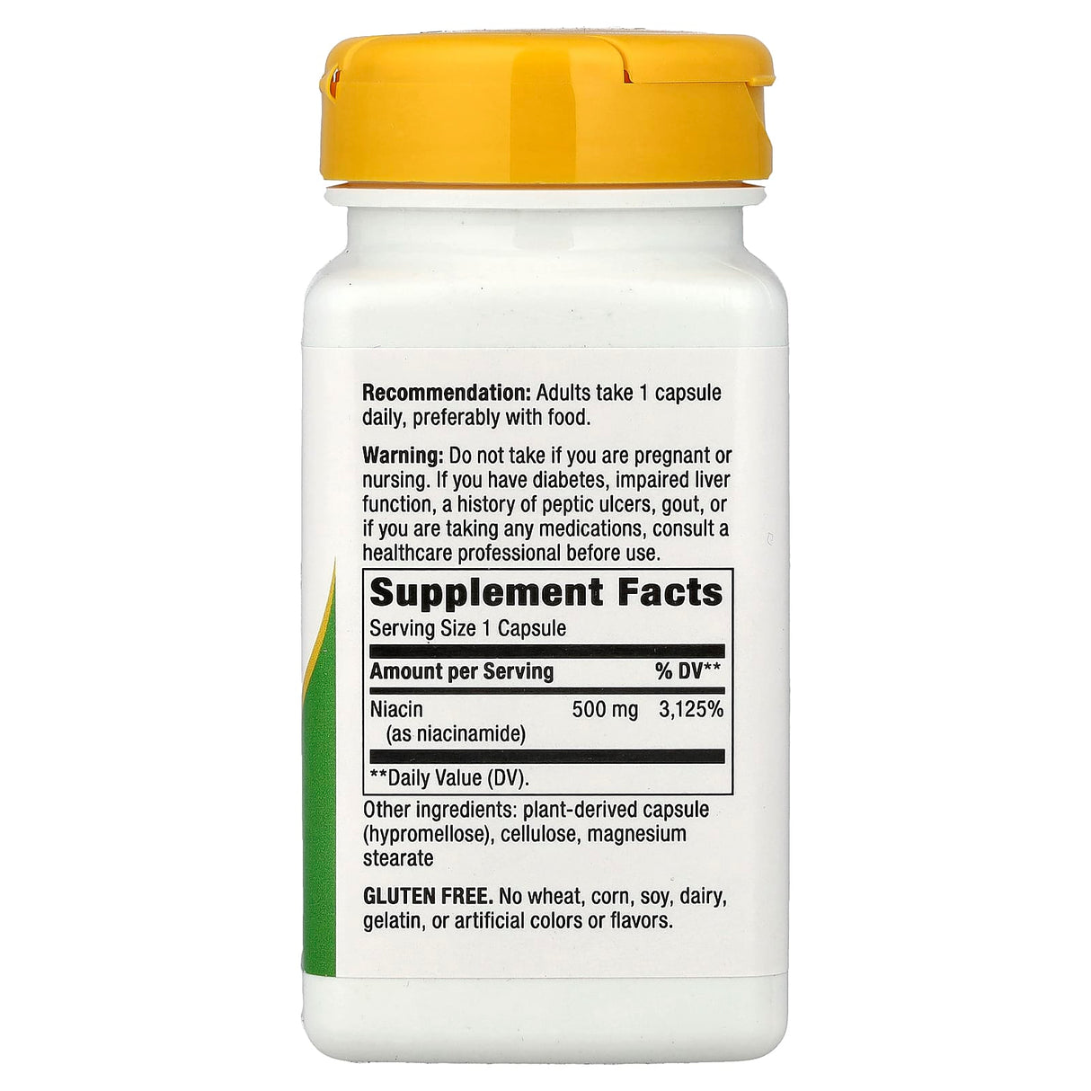 Niacinamide (Vitamina B3), 500 mg, Nature's Way, 100 Capsule