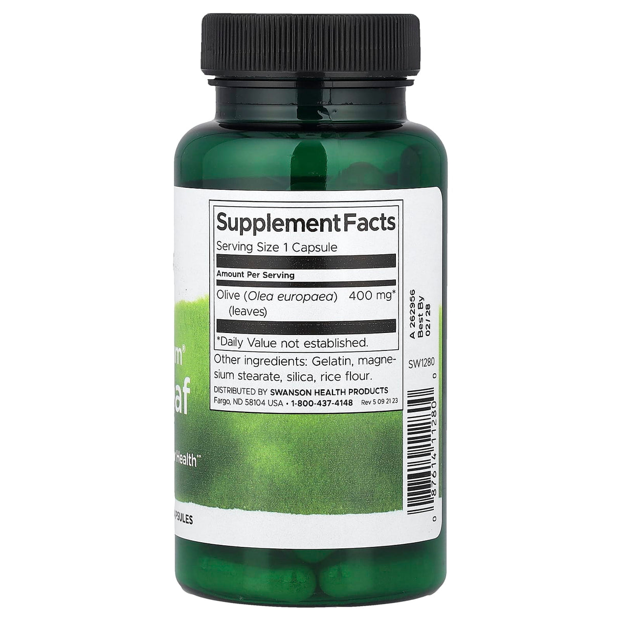 Olive Leaf (Frunza de Maslin), 400 mg, Swanson, 60 capsule SW1280