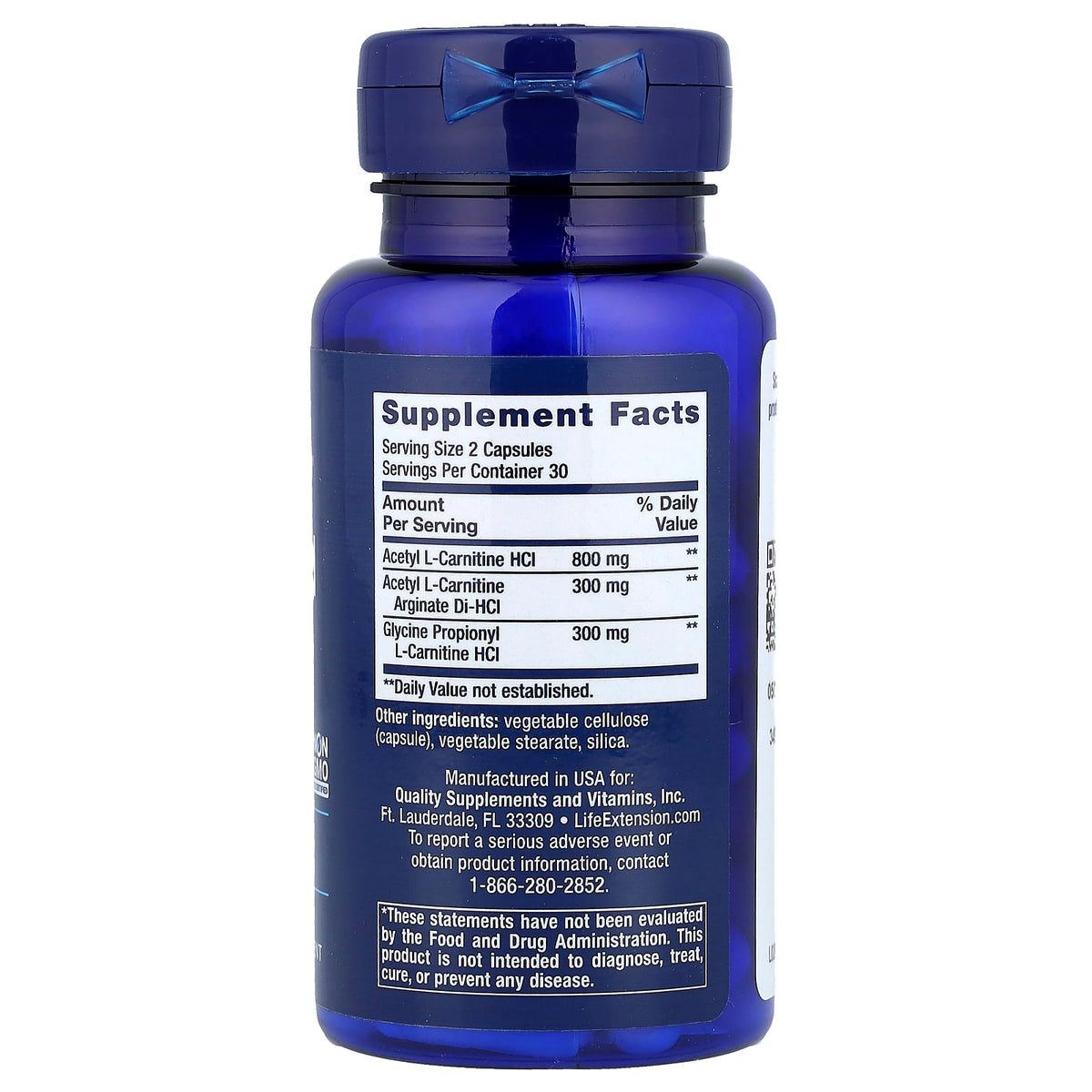 Optimized Carnitine, Life Extension, 60 capsule