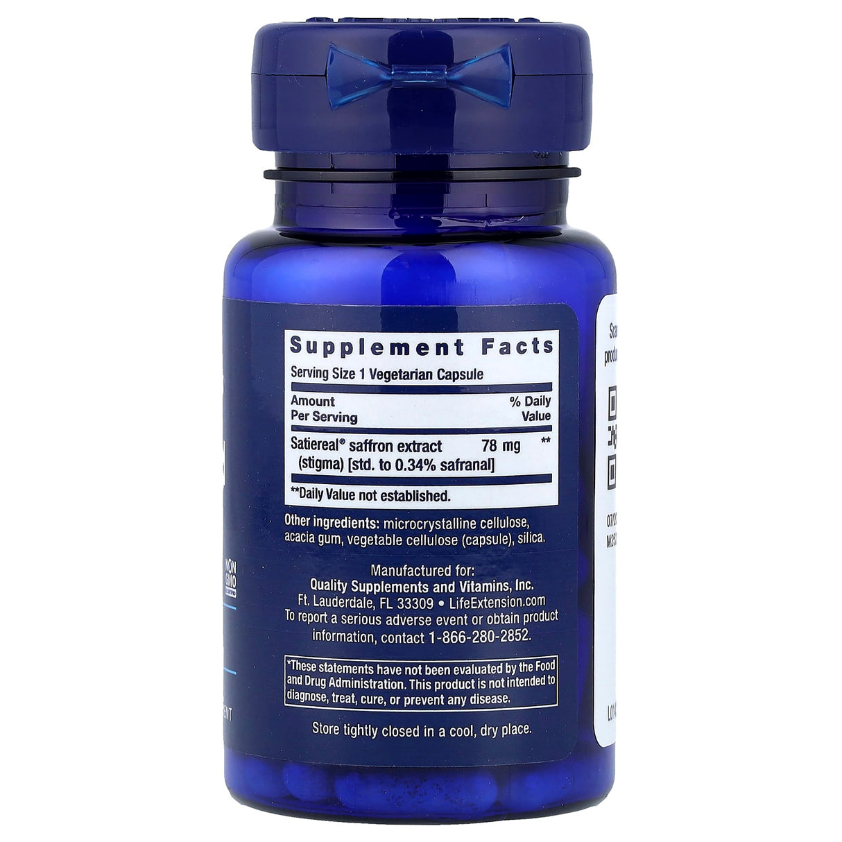 Optimized Saffron Extract, Life Extension, 60 capsule