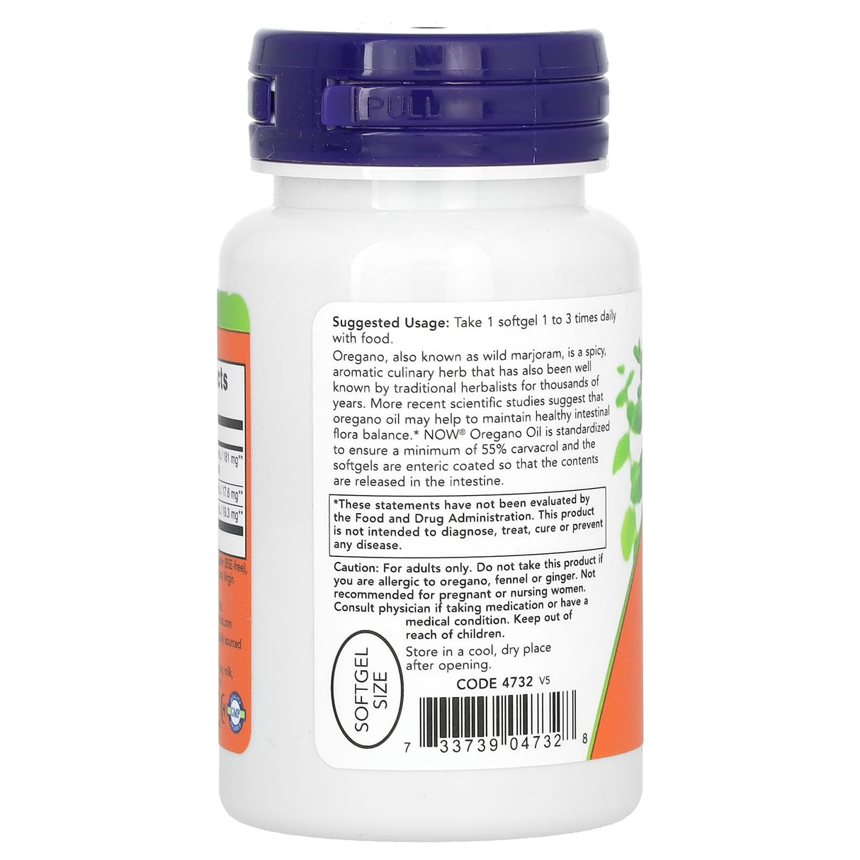 Oregano Oil, Enteric, Now Foods, 90 softgels