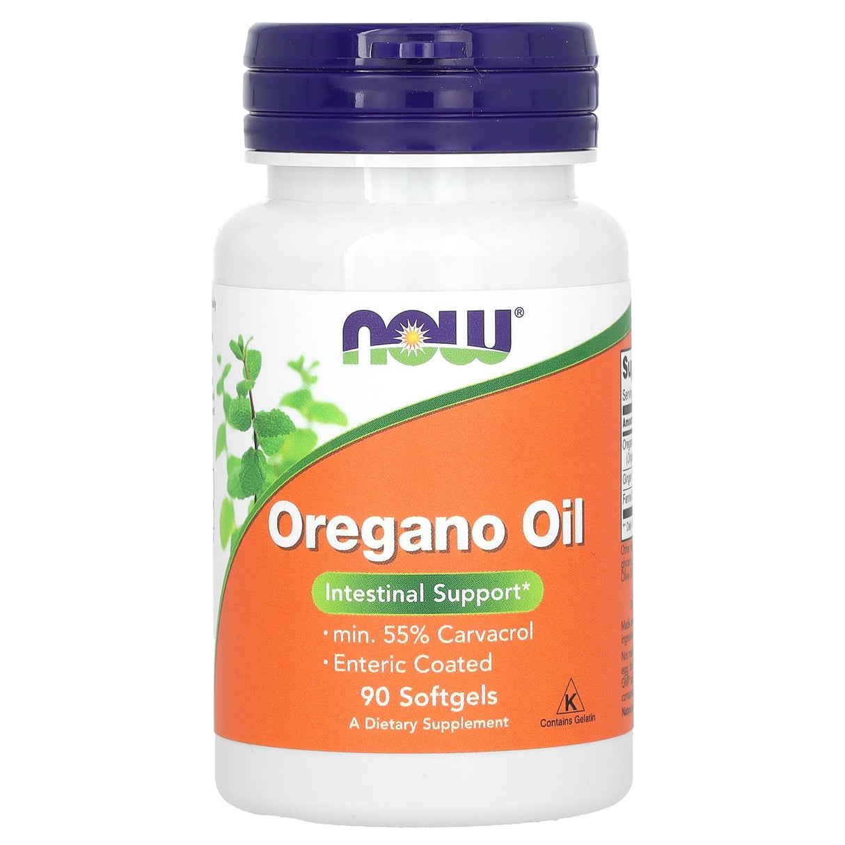 Oregano Oil, Enteric, Now Foods, 90 softgels