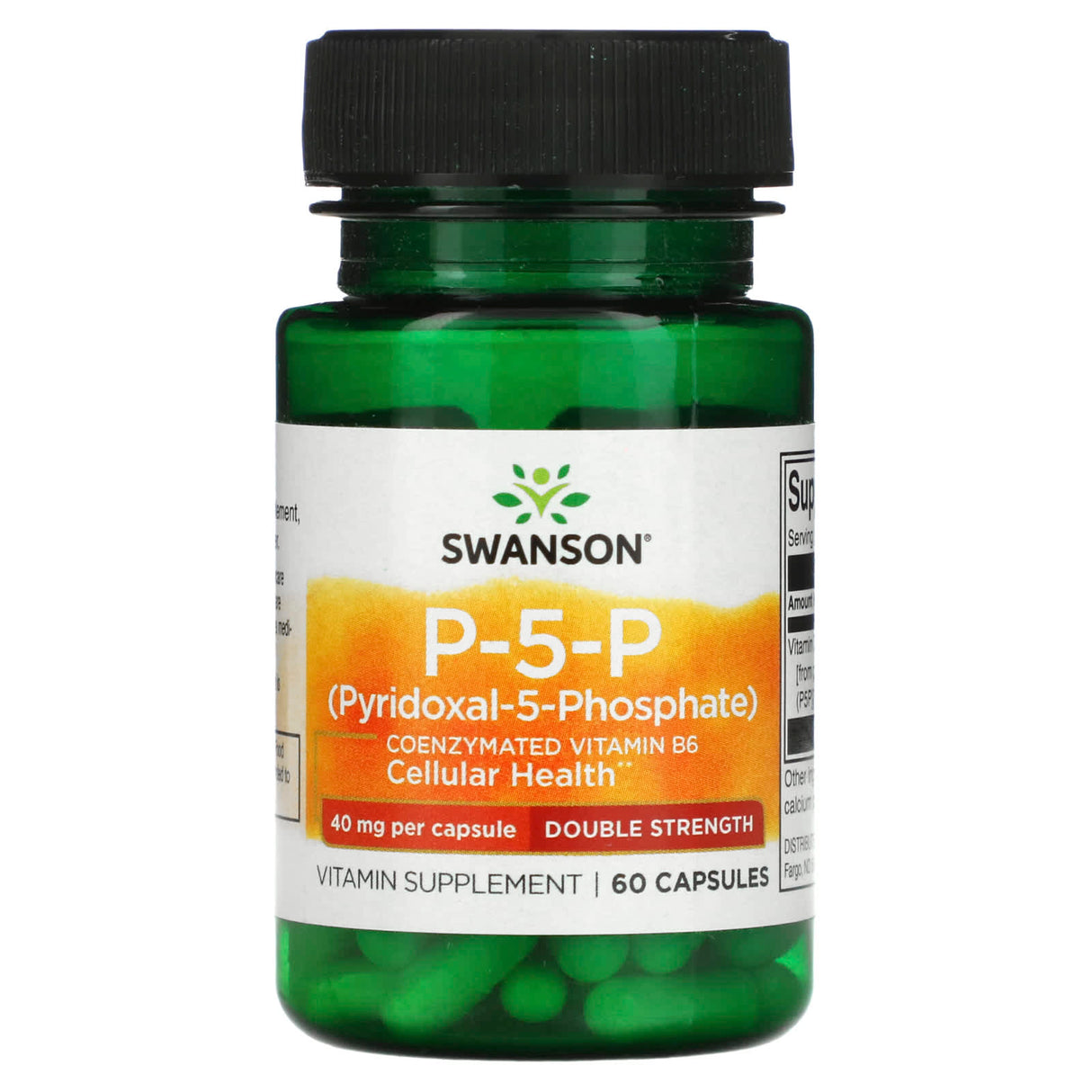P-5-P Pyridoxal-5-Phosphate (Vitamin B6), 40 mg, Swanson, 60 capsule SWU1027