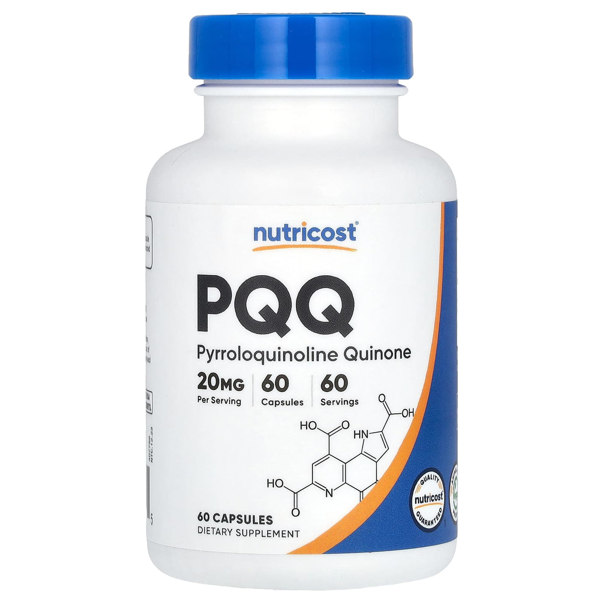 PQQ (Biogeneza Mitocondrială), 20 mg, Nutricost, 60 capsule