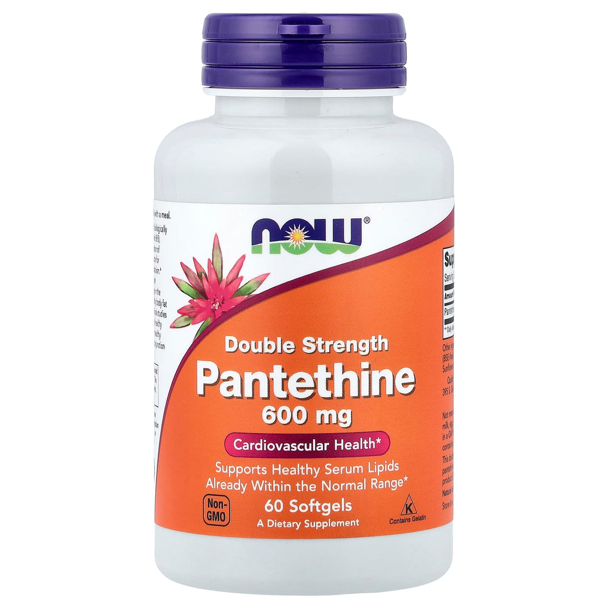 Pantethine (Coenzyme A), 600 mg, Now Foods, 60 softgels