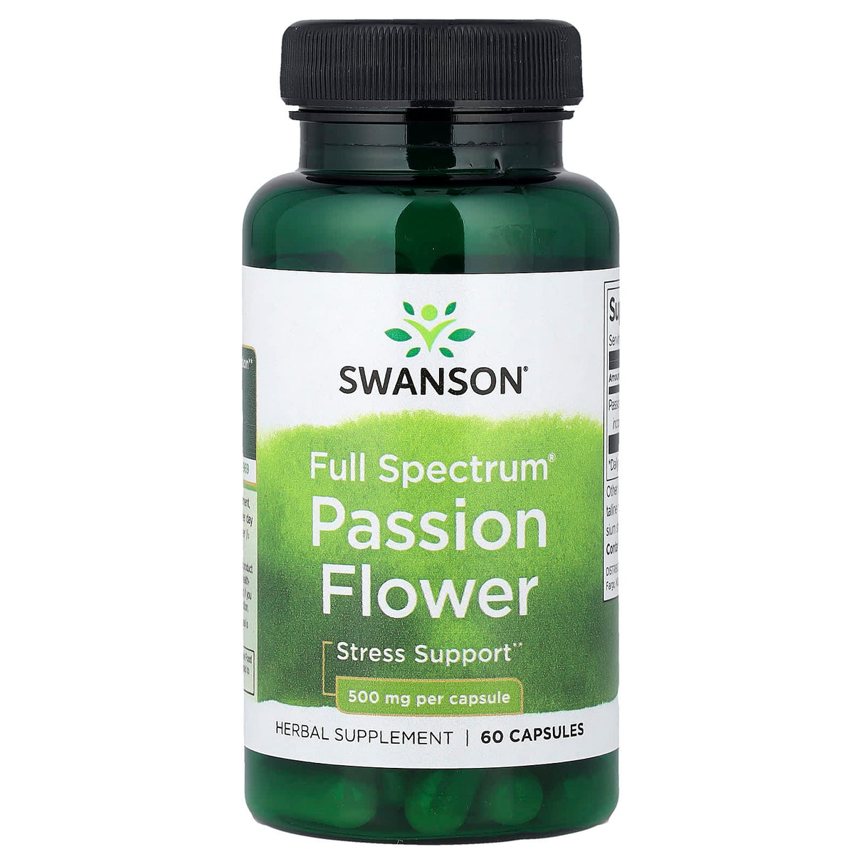 Passion Flower (Floarea Pasiunii), 500mg, Swanson, 60 capsule SW1143