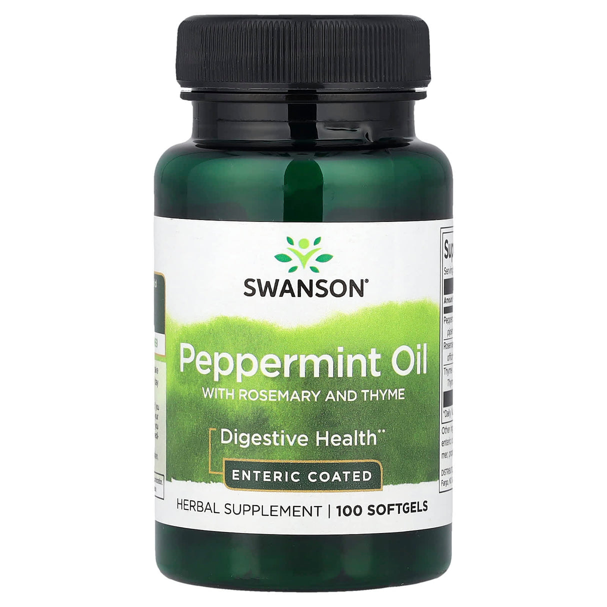 Peppermint Oil cu Rozmarin si Cimbru, Swanson, 100 softgels SW985