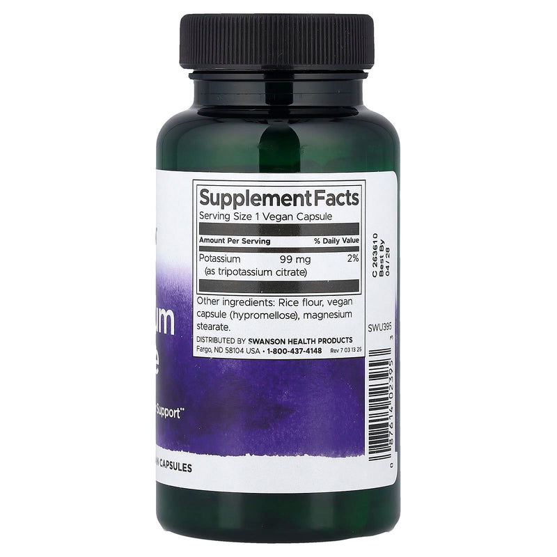 Încărcați imaginea în vizualizatorul Galerie, Potassium Citrate, 99mg, Swanson, 120 capsule SWU395