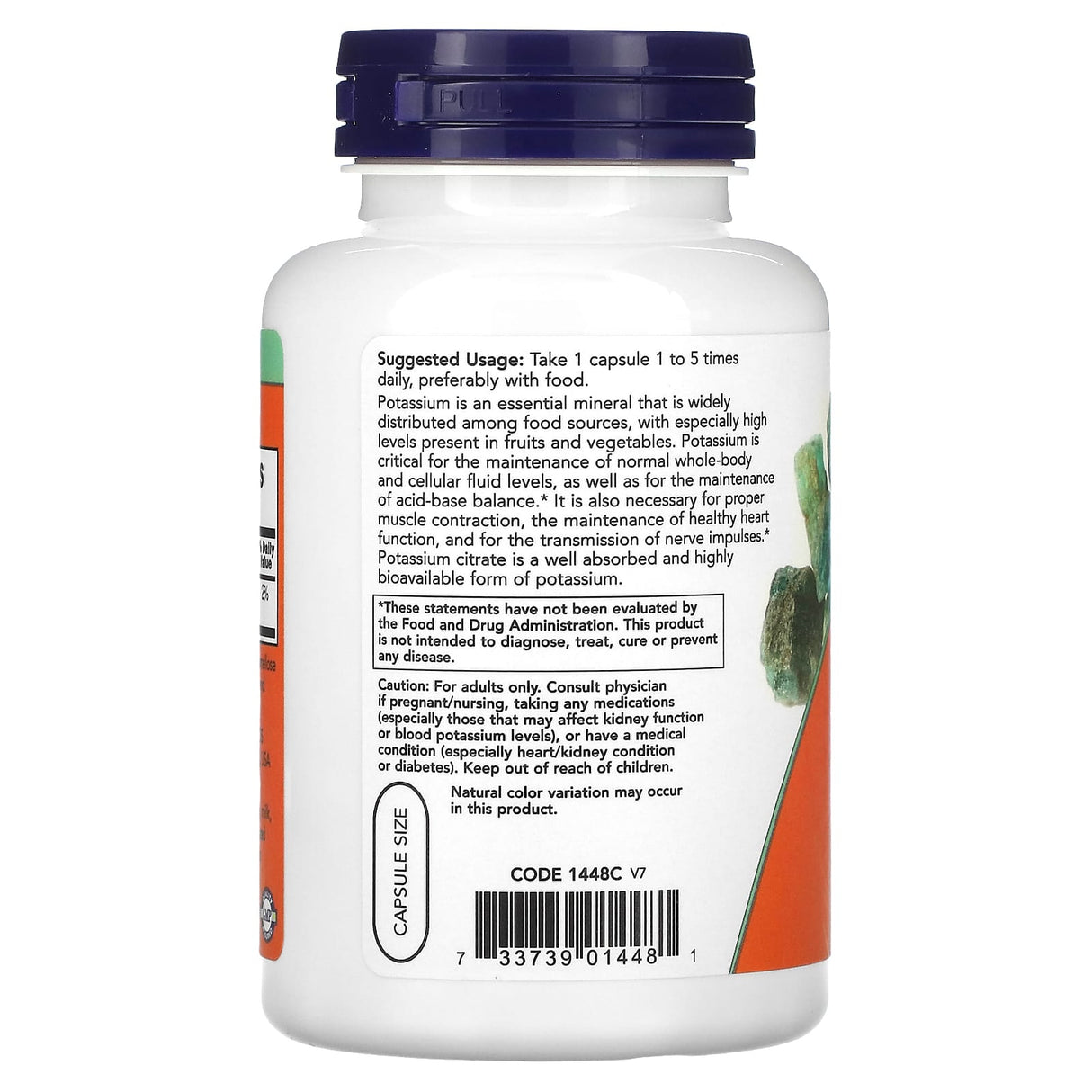 Potassium Citrate (Potasiu), 99mg, Now Foods, 180 capsule