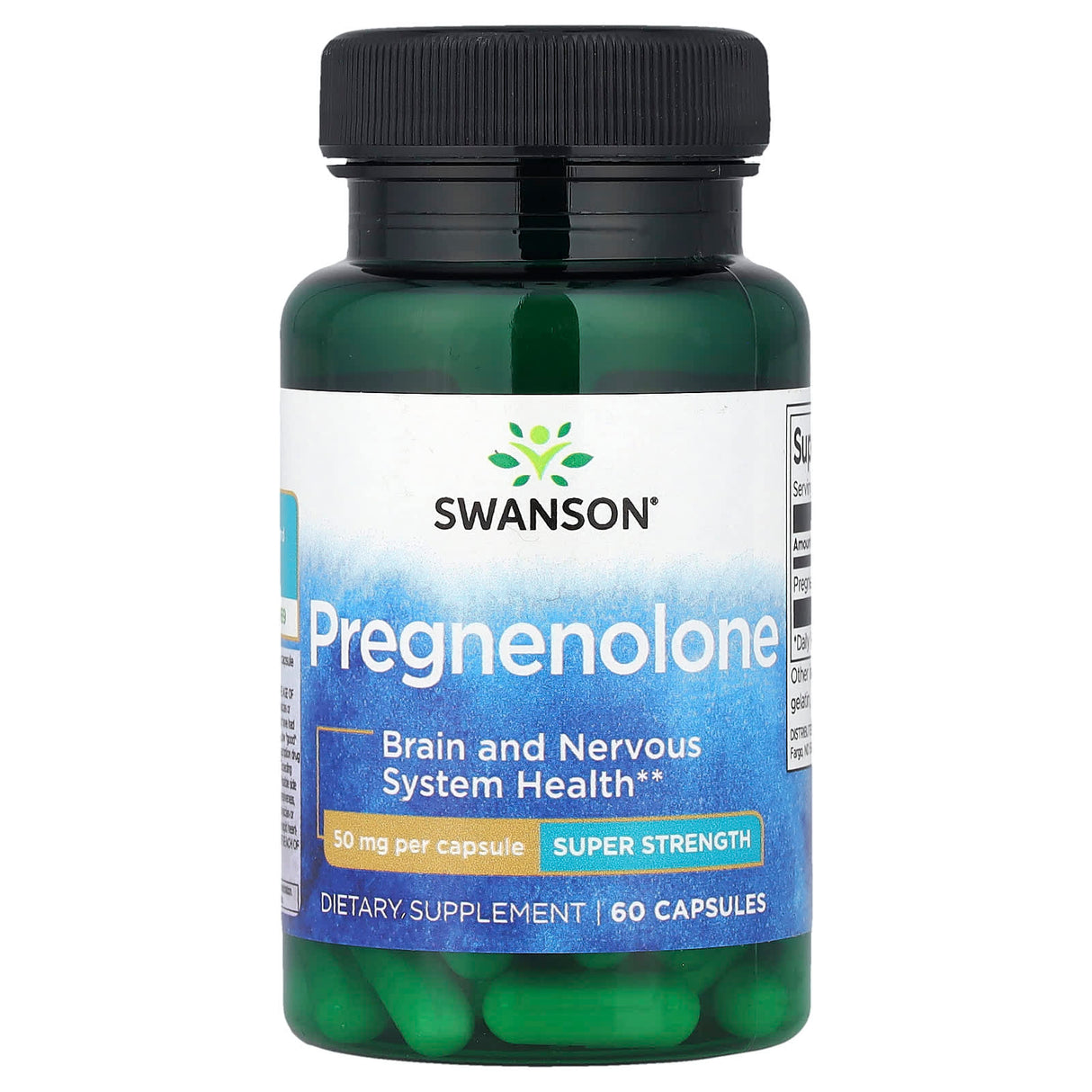 Pregnenolone, Super Strength, 50mg, Swanson, 60 capsule SWU438