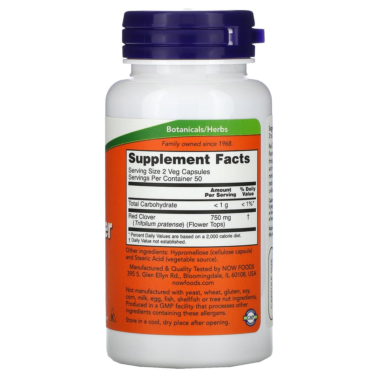 Red Clover, (Trifoi Rosu), 375 mg, Now Foods, 100 capsule