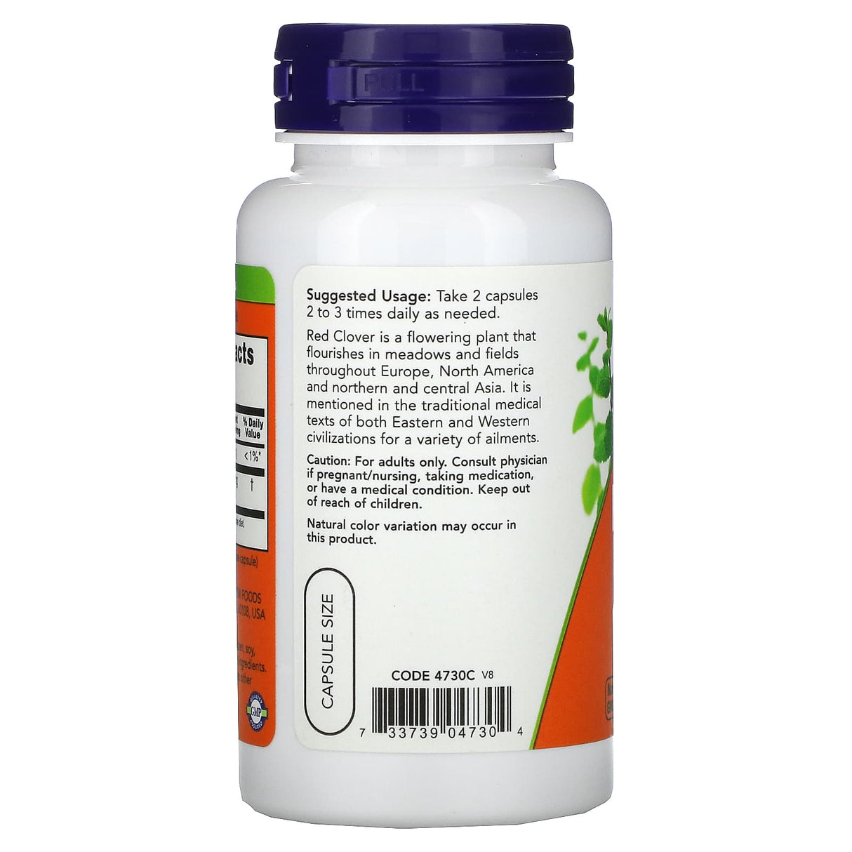 Red Clover, (Trifoi Rosu), 375 mg, Now Foods, 100 capsule