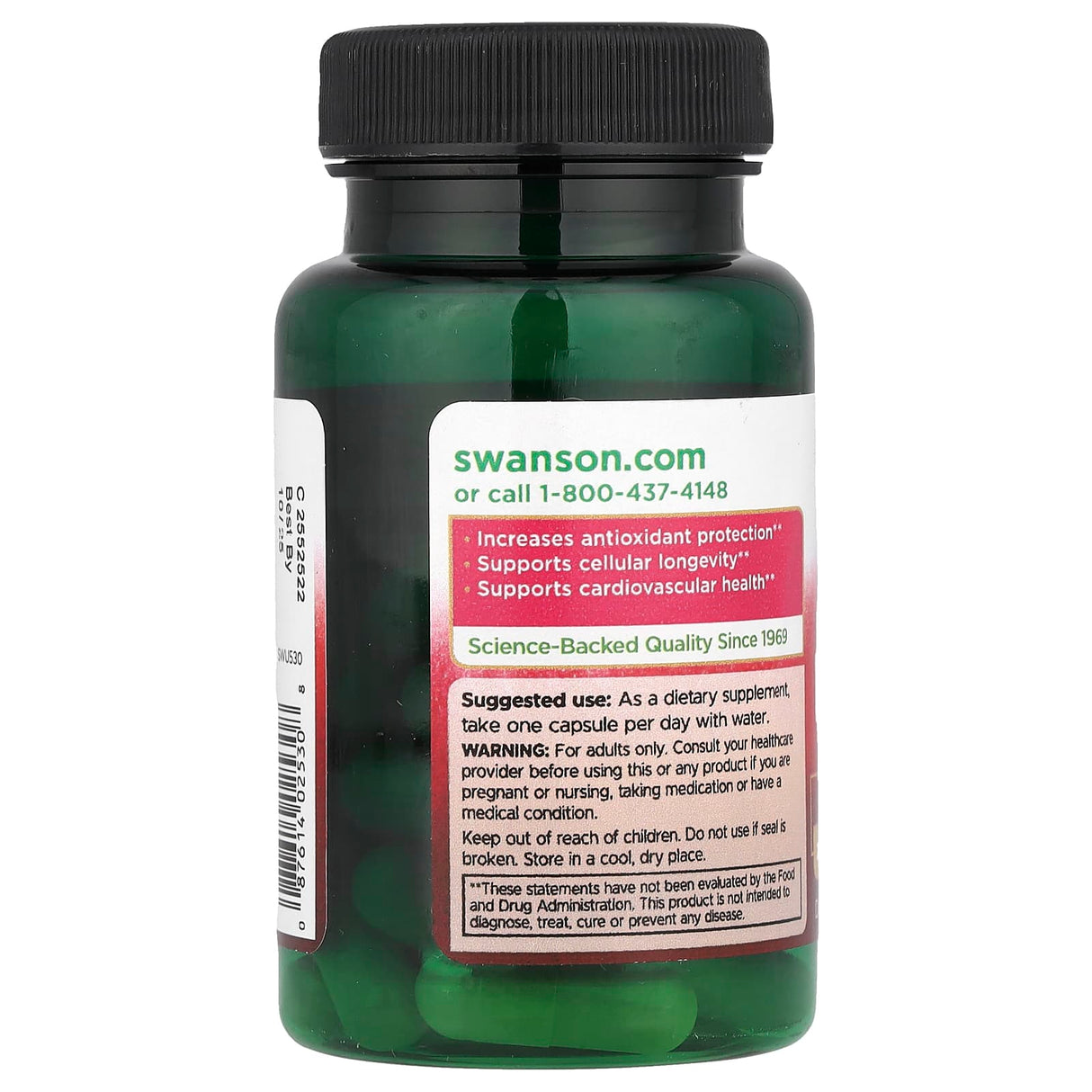 Resveratrol (Antioxidant), 250 mg, Swanson, 30 capsule SWU530