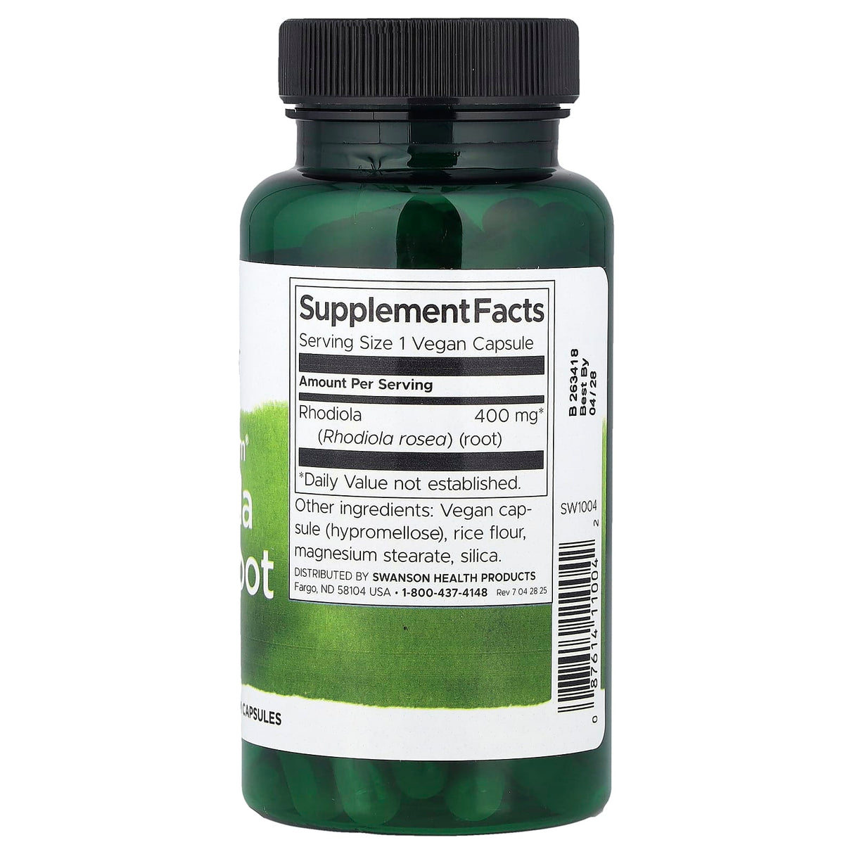 Rhodiola Rosea Root, 400mg, Swanson, 100 capsule SW1004