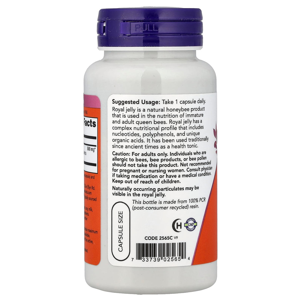 Royal Jelly (Laptisor de Matca), 1500mg Now Foods, 60 capsule
