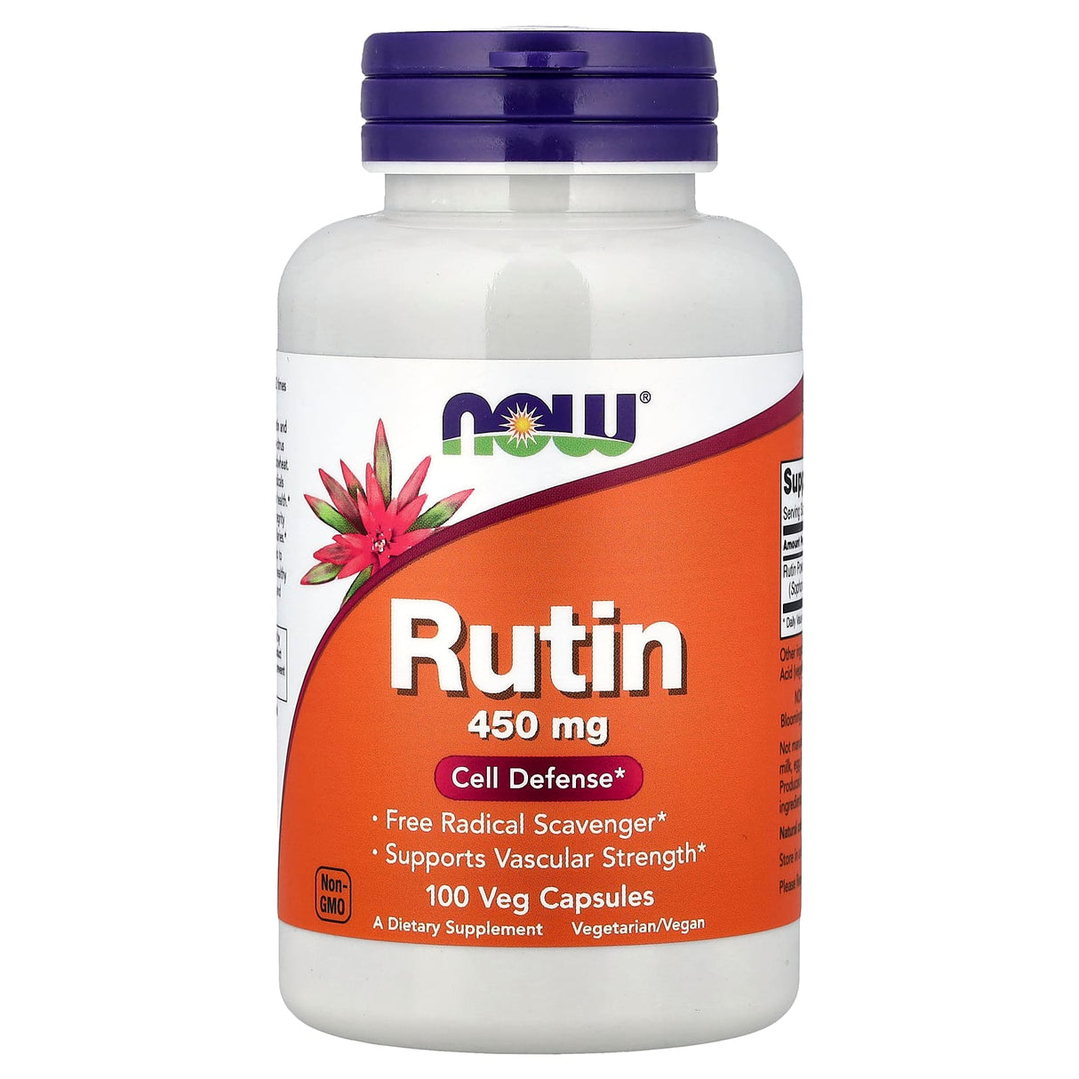 Rutin (Vitamina P), 450mg, Now Foods, 100 capsule
