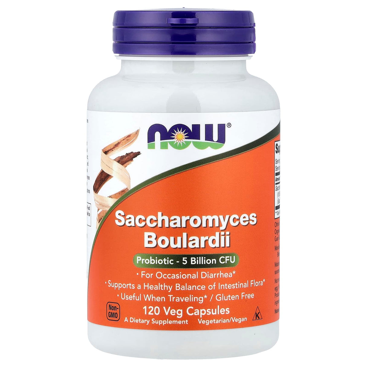 Saccharomyces Boulardii (Drojdie Probiotică) Now Foods, 120 capsule