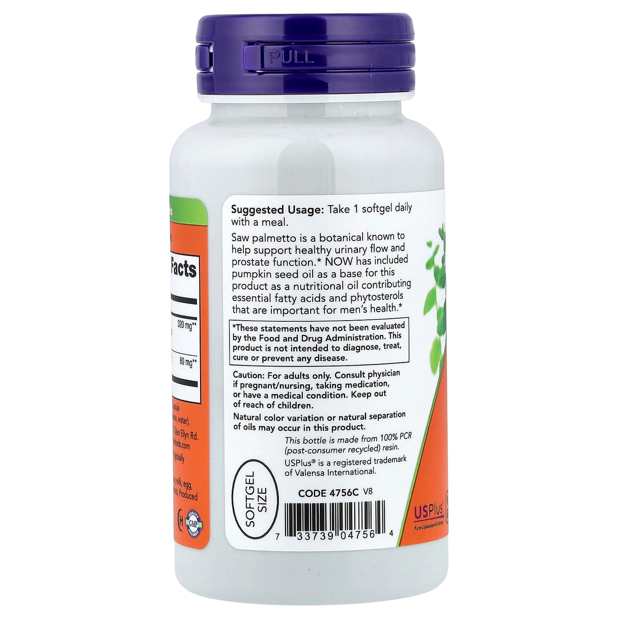 Saw Palmetto Extract with Pumpkin Seed Oil, Now Foods, 90 softgels