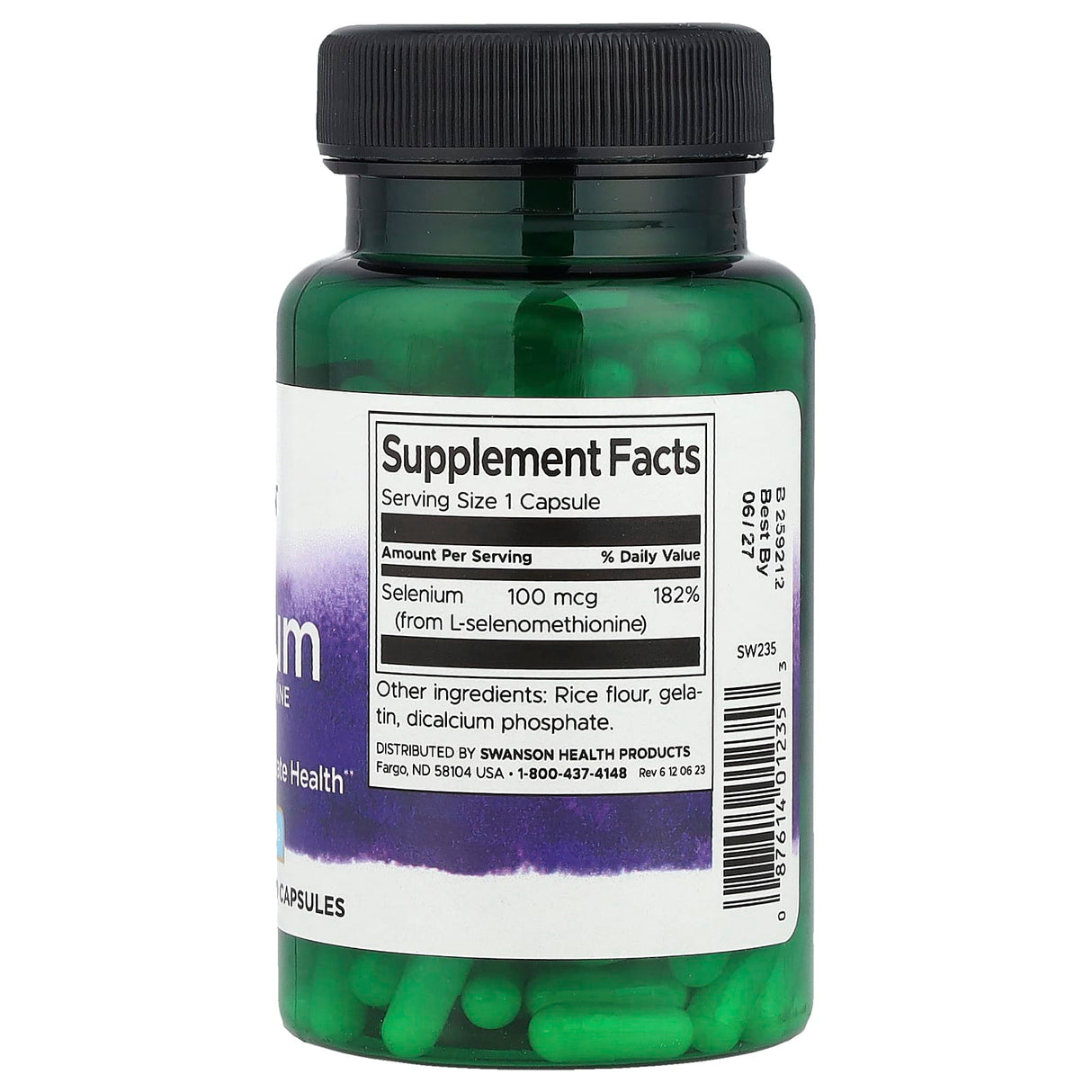 Selenium SeLECT (L-selenomethionine), 100 mcg, Swanson, 200 capsule SW235