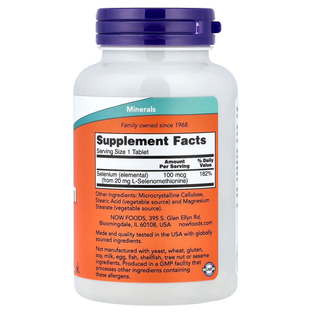 Selenium (Seleniu), 100mcg, Now Foods, 250 tablete
