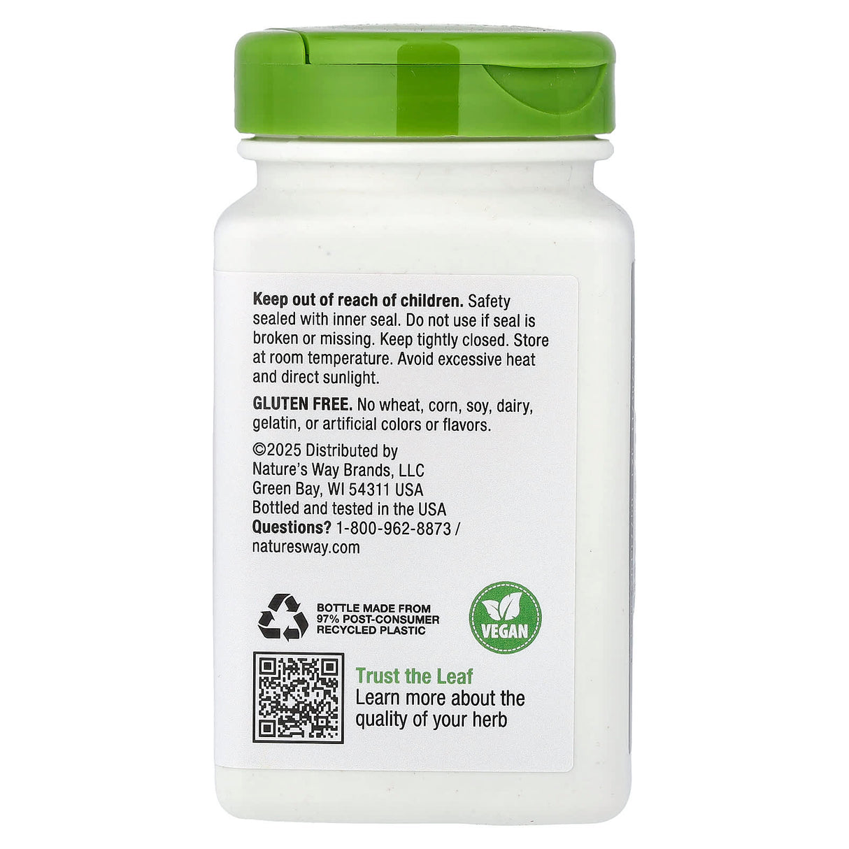 Slippery Elm Bark (Ulm Alunecos), 400 mg, Nature's Way, 100 Capsule
