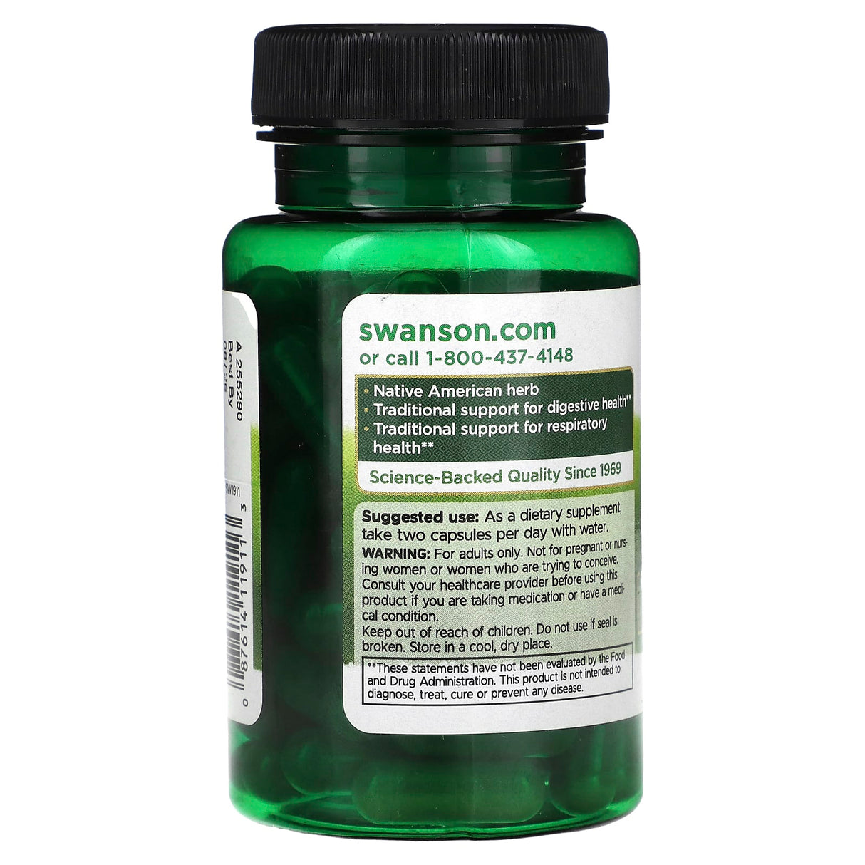 Slippery Elm Extract (Ulmus fulva), 400mg, Swanson, 60 capsule SW1911