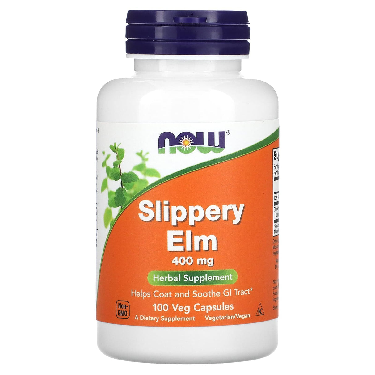 Slippery Elm (Ulmus rubra), 400mg, Now Foods, 100 capsule