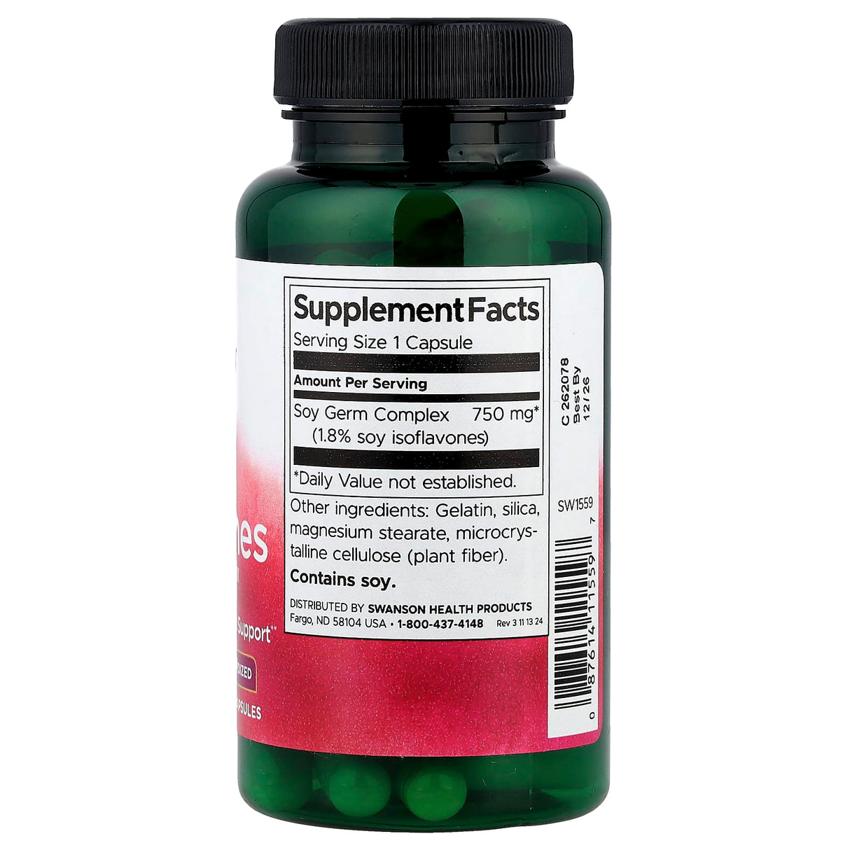 Soy Isoflavones, 750 mg, Swanson, 60 capsule SW1559