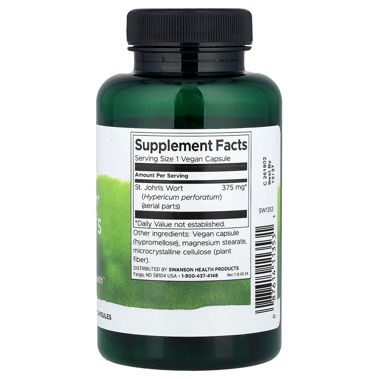 St. John's Wort (Sunatoare), 375 mg, Swanson, 120 capsule SW1353
