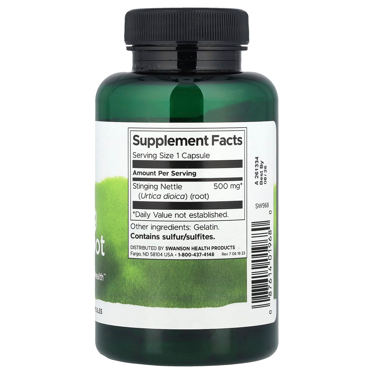 Stinging Nettle Root (Rădăcină Urzică), 500 mg, Swanson, 100 capsule SW968