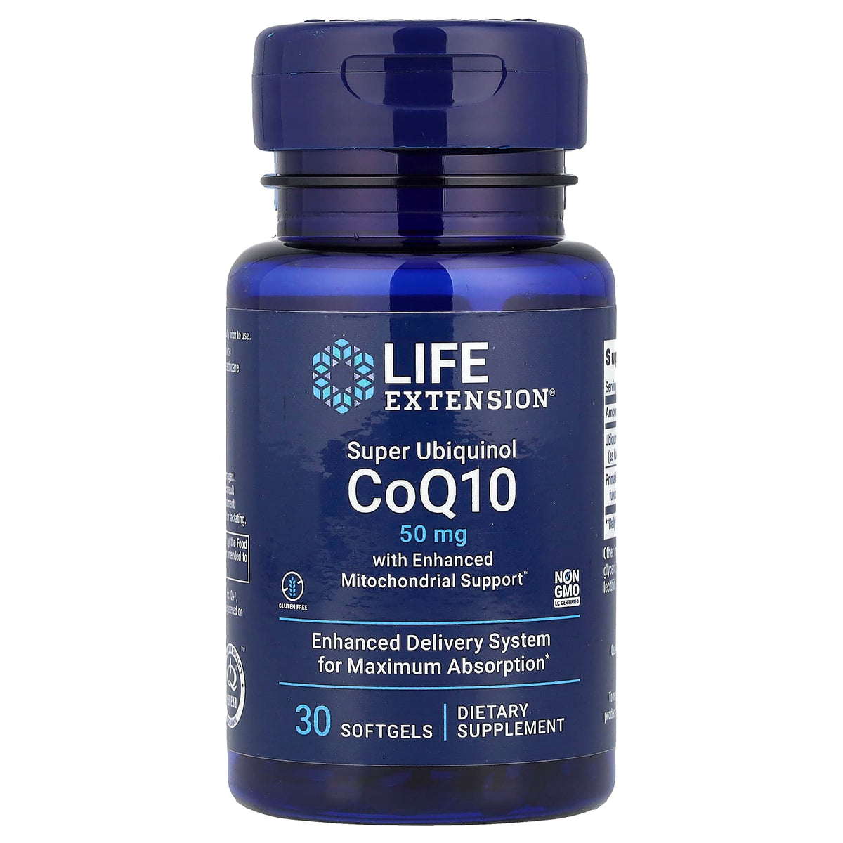Super Ubiquinol CoQ10, 50 mg with Enhanced Mitochondrial, Life Extension, 30 softgels